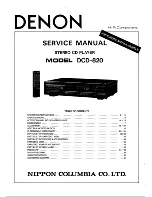 Denon DCD-820 Instruction Manual предпросмотр