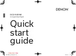 Предварительный просмотр 1 страницы Denon DCD-900NE Quick Start Manual