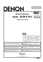 Предварительный просмотр 1 страницы Denon DCD-F101 Service Manual