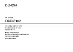 Denon DCD-F102 Operating Instructions Manual предпросмотр