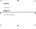 Preview for 1 page of Denon DCM-27 (Spanish) Instrucciones De Funcionamiento