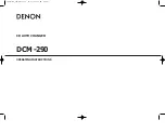 Denon DCM-290 Operating Instructions Manual preview