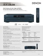 Предварительный просмотр 1 страницы Denon DCM-290 Specifications