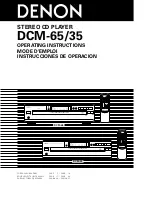 Denon DCM-35 Operating Instructions Manual предпросмотр