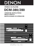 Предварительный просмотр 1 страницы Denon DCM 380 - CD / MP3 Changer Operating Instructions Manual