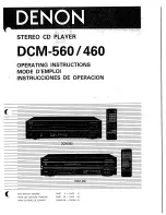 Предварительный просмотр 1 страницы Denon DCM-460 Operating Instructions Manual