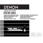 Предварительный просмотр 1 страницы Denon DCM280 - CD Changer Player Operating Instructions Manual