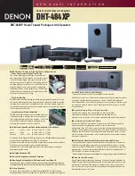 Denon DHT-484XP Specification Sheet preview