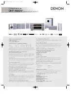 Предварительный просмотр 1 страницы Denon DHT-486DV Specifications