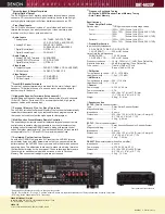 Предварительный просмотр 2 страницы Denon DHT-682XP Specification Sheet