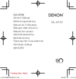 Denon DL-A110 Owner'S Manual предпросмотр