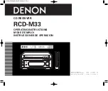 Denon DM33S - Micro System Operating Instructions Manual preview