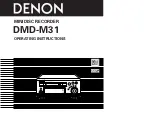 Предварительный просмотр 1 страницы Denon DMD-M31 Operating Instructions Manual