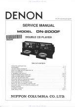 Denon DN-2000F Service Manual предпросмотр