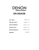 Denon DN-200AVB User Manual предпросмотр