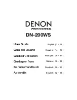 Denon DN-200WS User Manual preview