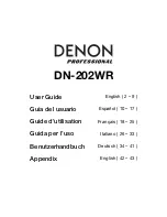 Denon DN-202WR User Manual предпросмотр