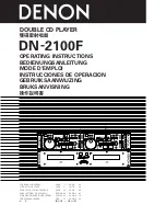 Предварительный просмотр 1 страницы Denon DN-2100F Operating Instructions Manual