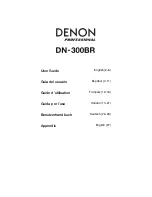 Предварительный просмотр 1 страницы Denon DN-300BR User Manual