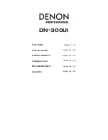 Denon DN-300UI User Manual предпросмотр