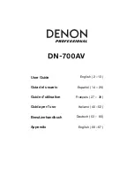 Denon DN-700AV User Manual предпросмотр