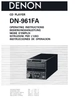 Denon DN-961FA Operating Instructions Manual предпросмотр