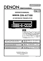 Предварительный просмотр 1 страницы Denon DN-A7100 - AV Surround Preamplifier Service Manual