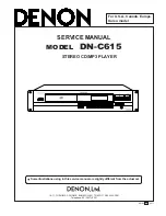 Denon DN-C615 Service Manual предпросмотр