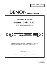 Предварительный просмотр 1 страницы Denon Dn-c620 - Dnc620 Professional Broadcast Cd Player Service Manual