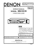 Предварительный просмотр 1 страницы Denon DN-C635 Service Manual