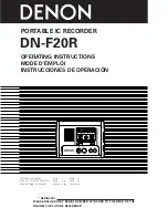 Denon DN-F20R Operating Instructions Manual preview