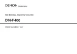 Denon DN-F400 Operating Instructions Manual preview