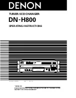 Предварительный просмотр 1 страницы Denon DN-H800 Operating Instructions Manual