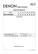 Denon DN-HP500 Service Manual preview