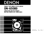 Предварительный просмотр 3 страницы Denon DN S5000 - DJ Table Top Single CD Player Operating Instructions Manual