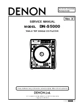 Предварительный просмотр 1 страницы Denon DN-S5000 Service Manual