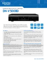 Denon DN-V500BD Specifications preview