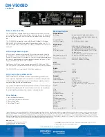 Preview for 2 page of Denon DN-V500BD Specifications