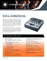 Denon DN-X1500S - DJ Mixer Specifications preview