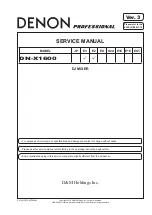Denon DN-X1600 Service Manual preview