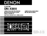 Preview for 1 page of Denon DN-X800 Operating Instructions Manual