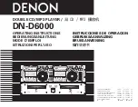 Denon DND6000 - Dual DJ CD Player Operating Instructions Manual предпросмотр