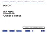 Denon DNP-730AE Owner'S Manual предпросмотр