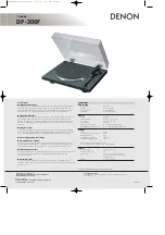 Preview for 1 page of Denon DP-300F Specifications