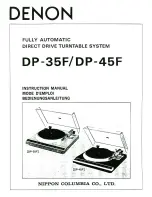 Preview for 2 page of Denon DP-35F Instruction Manual