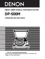 Preview for 1 page of Denon DP-500M Operating Instructions Manual