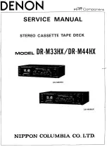 Preview for 1 page of Denon DR-M33HX Service Manual