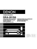 Denon DRA-201SA Operating Instructions Manual preview