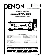 Preview for 1 page of Denon DRA-29*5 Service Manual