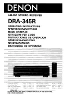 Denon DRA-345R Operating Instructions Manual preview